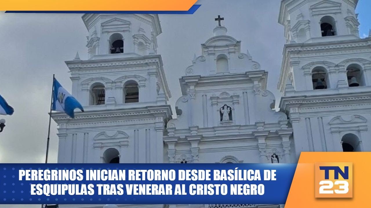 Peregrinos inician retorno desde Basílica de Esquipulas tras venerar al Cristo Negro