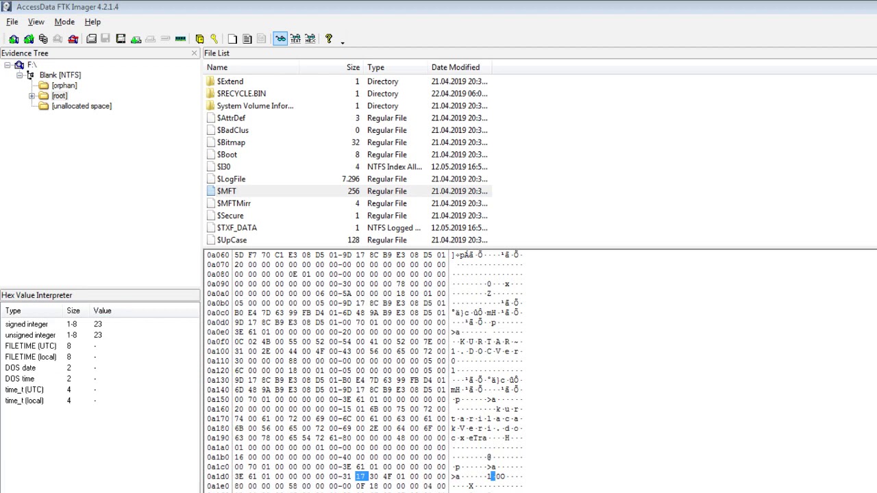 Data Recovery from MFT on NTFS