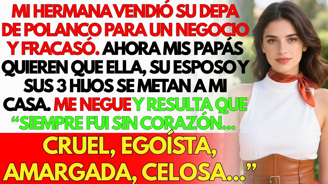 Mi hermana vendió su depa por un negocio. Ahora mis papás la quieren en mi casa... Reddit Dramático