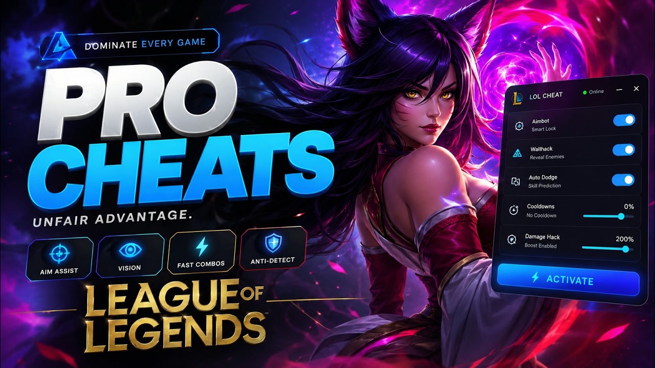 LOL Cheats - Win Every Game With Best Free Undetected League Of Legends Cheat in 2026! 💎 INSANE