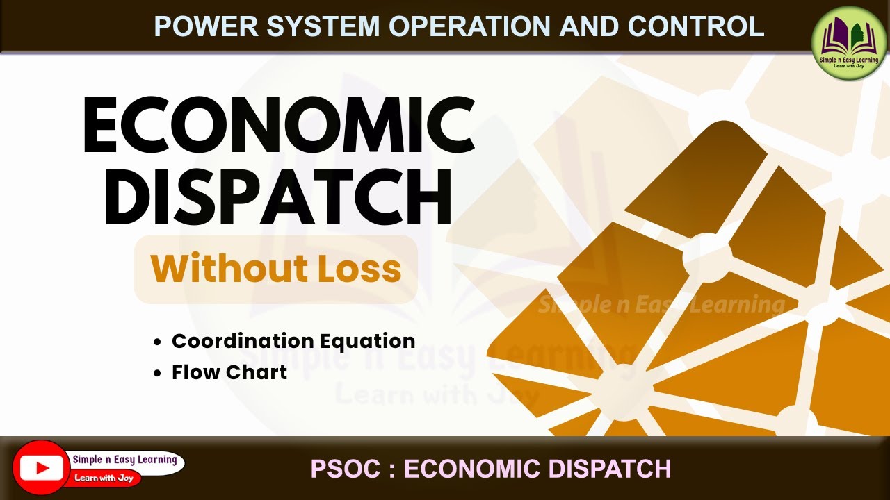 Economic Dispatch without Loss | ED | Power system operation and control l PSOC