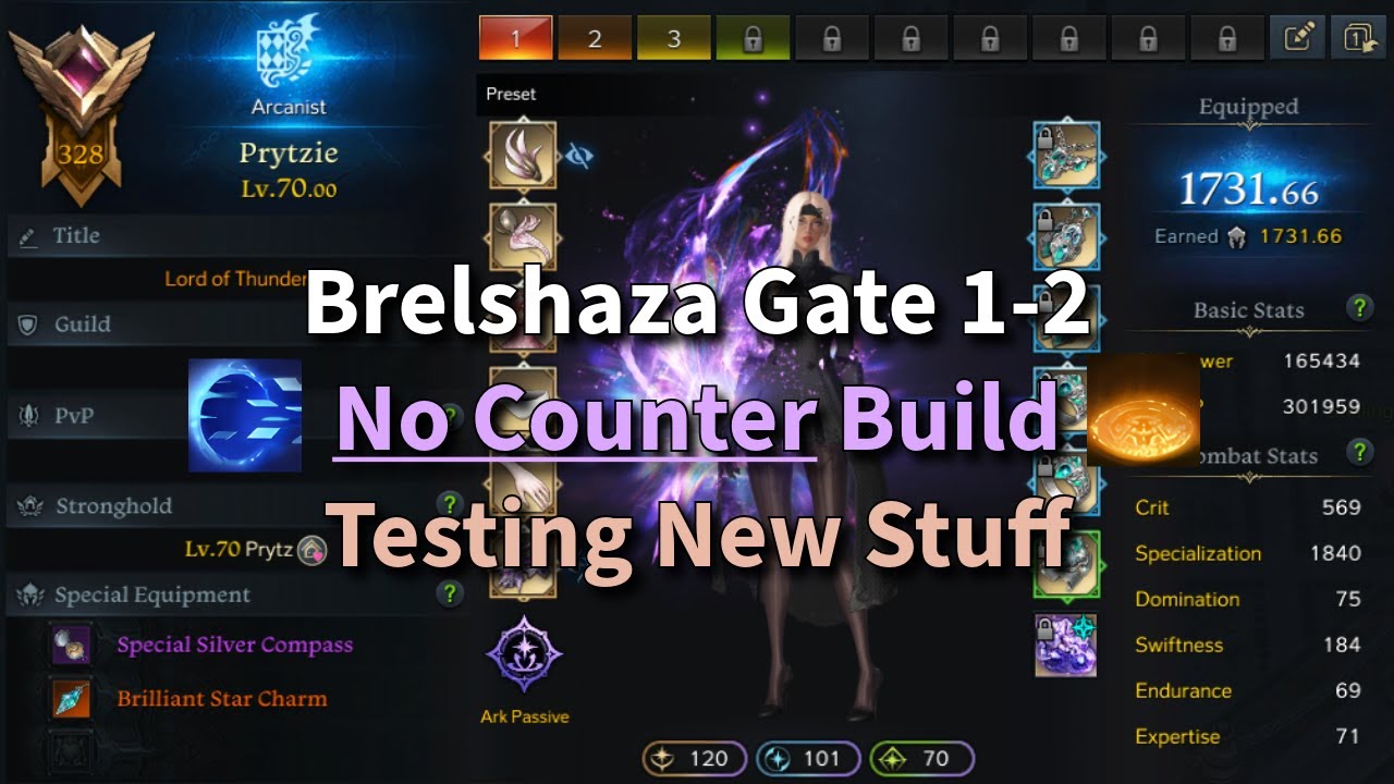 [Lost Ark] New Version Of The No Counter Build - Brelshaza Gate 1-2 Empress Arcana