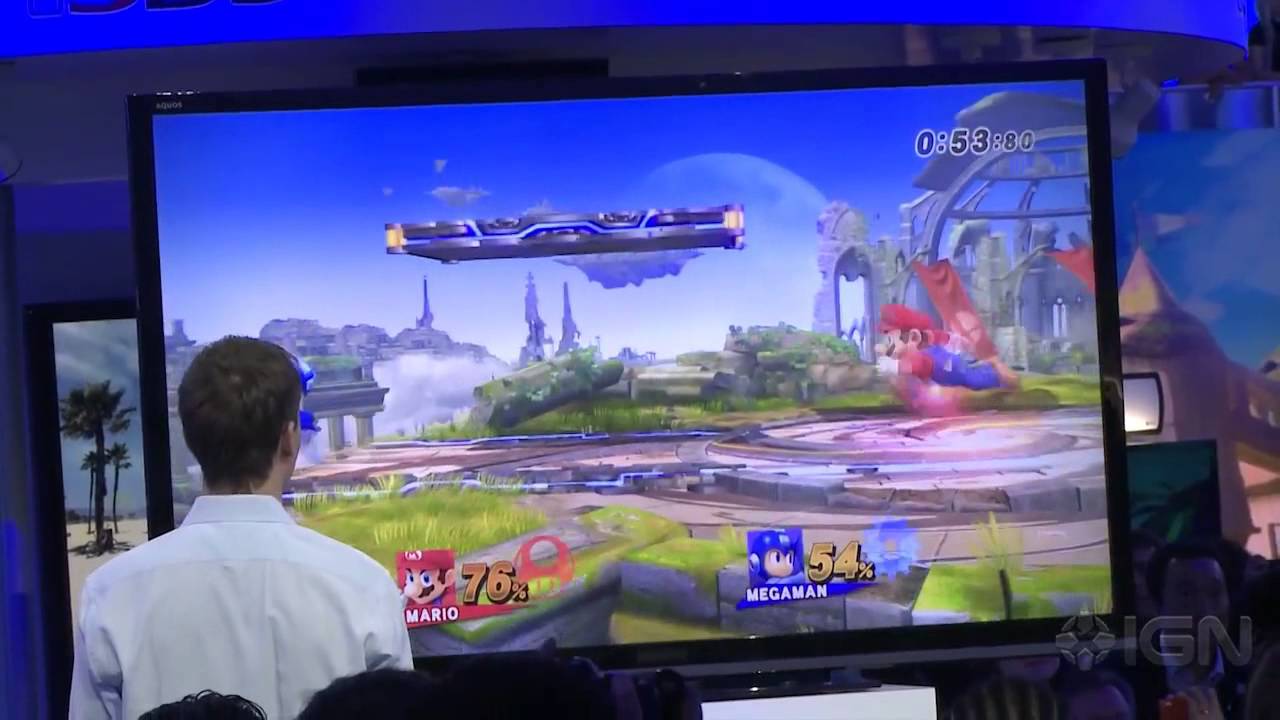 Super Smash Bros - Megaman Offscreen Gameplay E3 2013