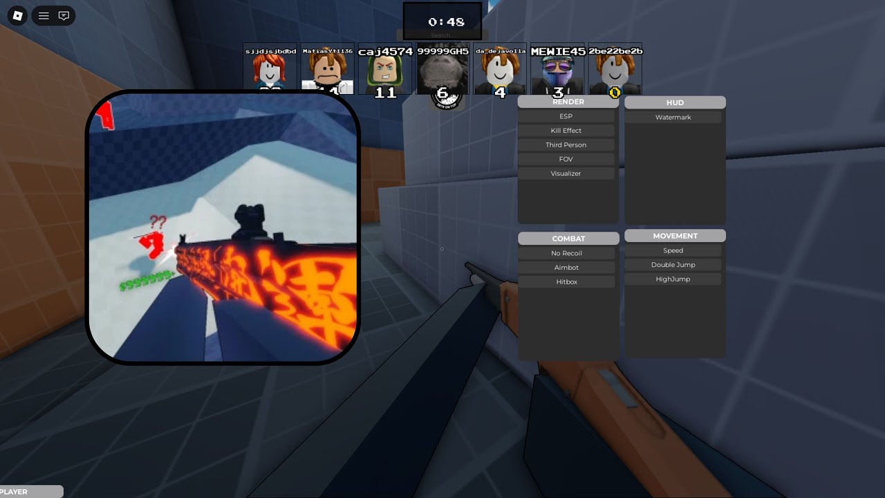 Roblox OneShot Script (Aimbot, Speed, NoRecoil, Hitbox, ESP)...