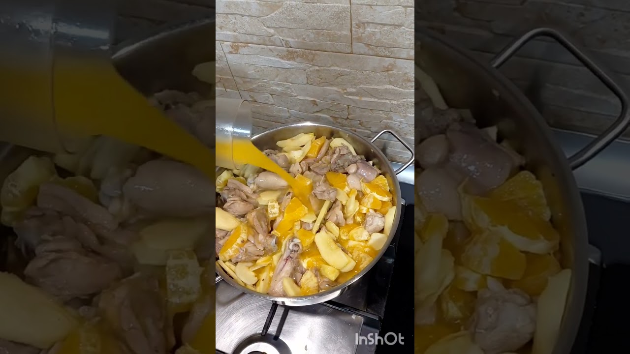 Pollo ala naranja