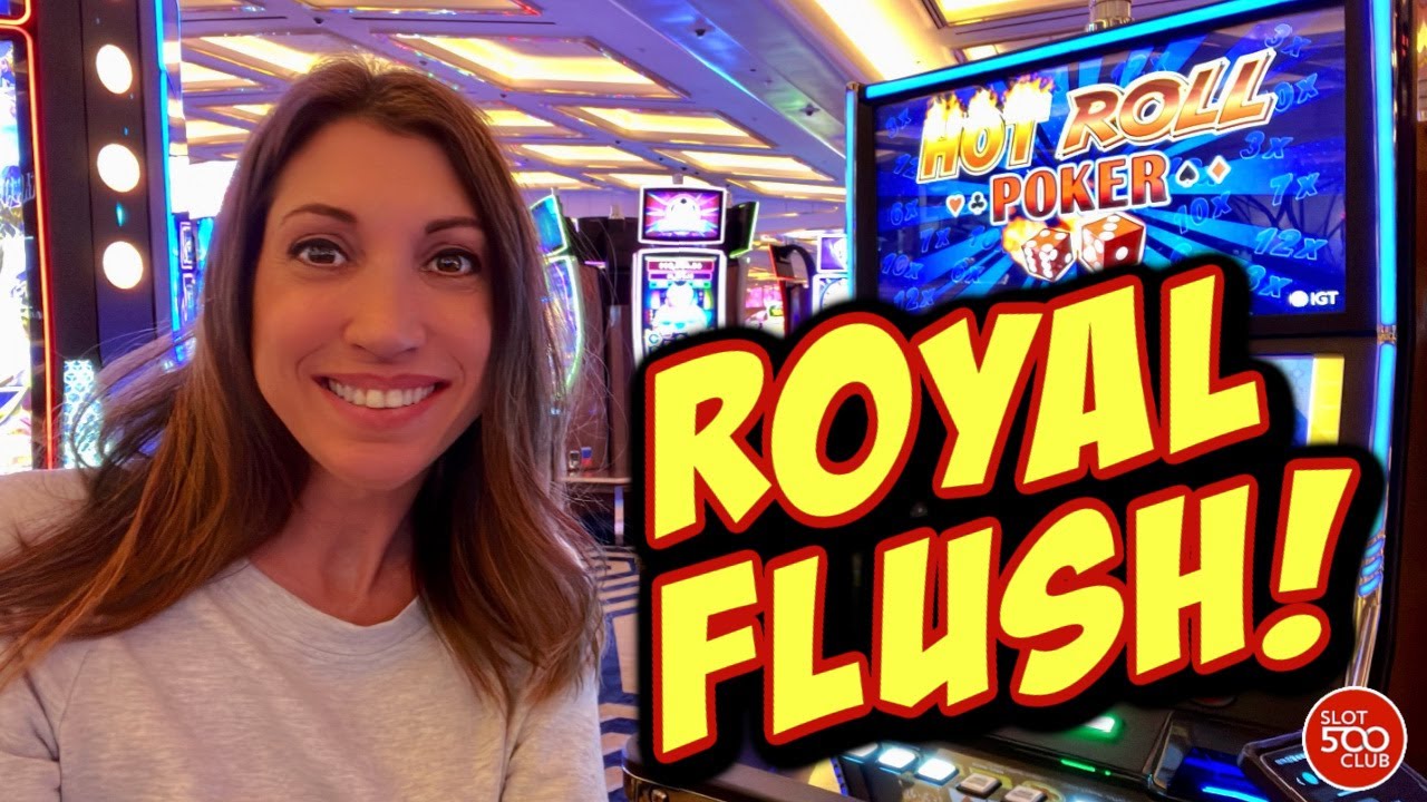 OMG! 😮 ROYAL FLUSH on Hot Roll Video Poker in Las Vegas #videopoker