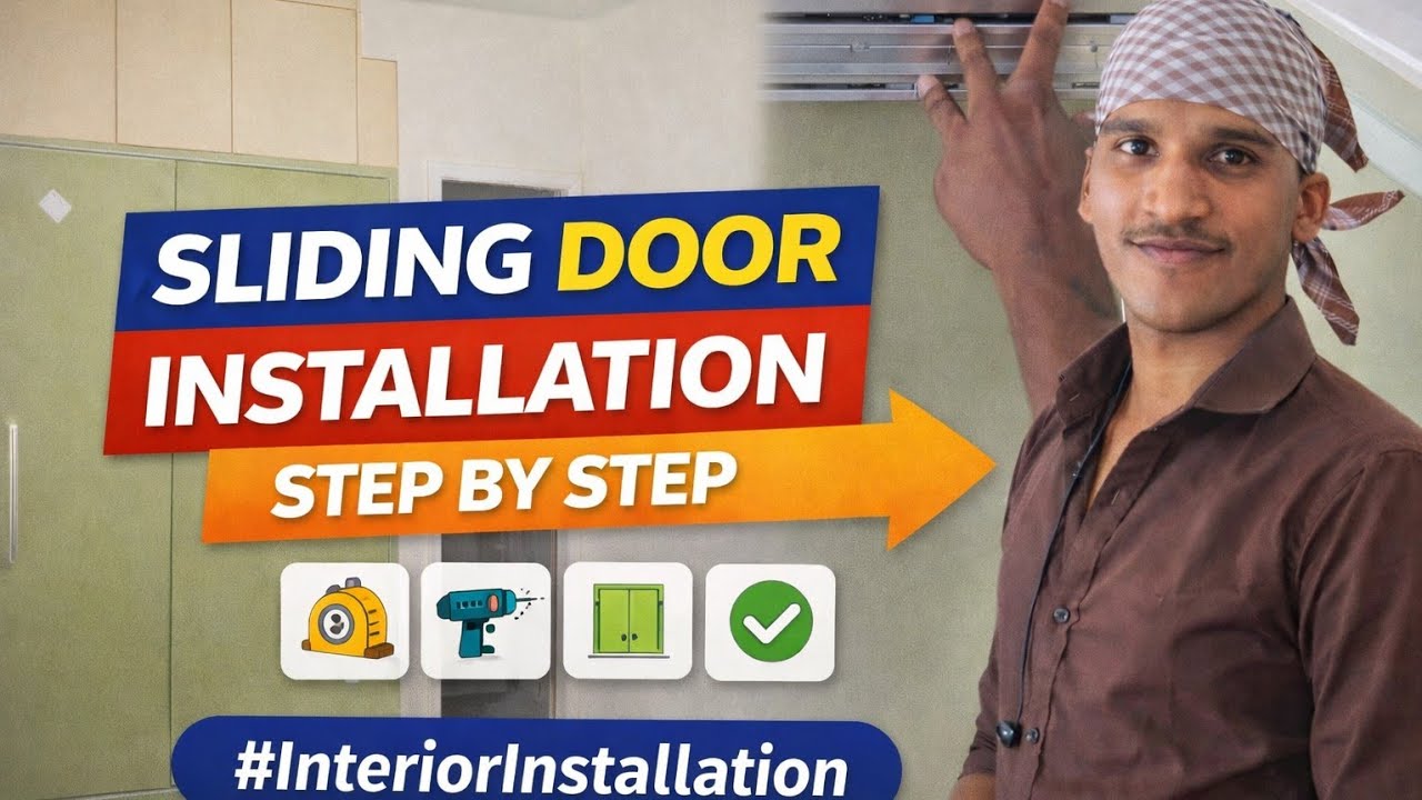 Sliding Door Installation Step by Step | Smooth Finish & Perfect Alignment #home #slidingwardobe 