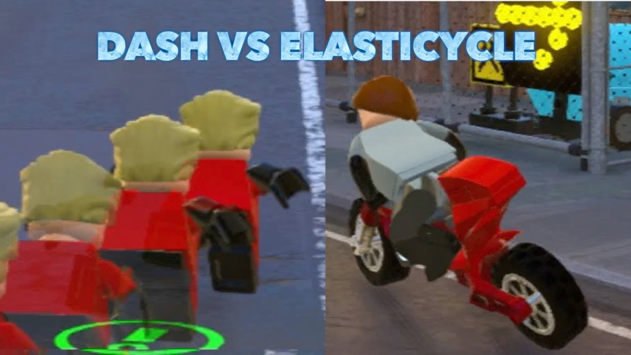 LEGO Incredibles Dash vs Elasticycle Race!!