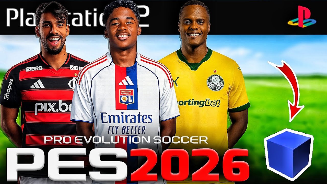 ✅️ SAIU! NOVO PÉS 2026 (PS2) DOWNLOAD DIRETO MEDIAFIRE! RUMO ESTRELATO NETHERSX2, PCSX2 & OPL 