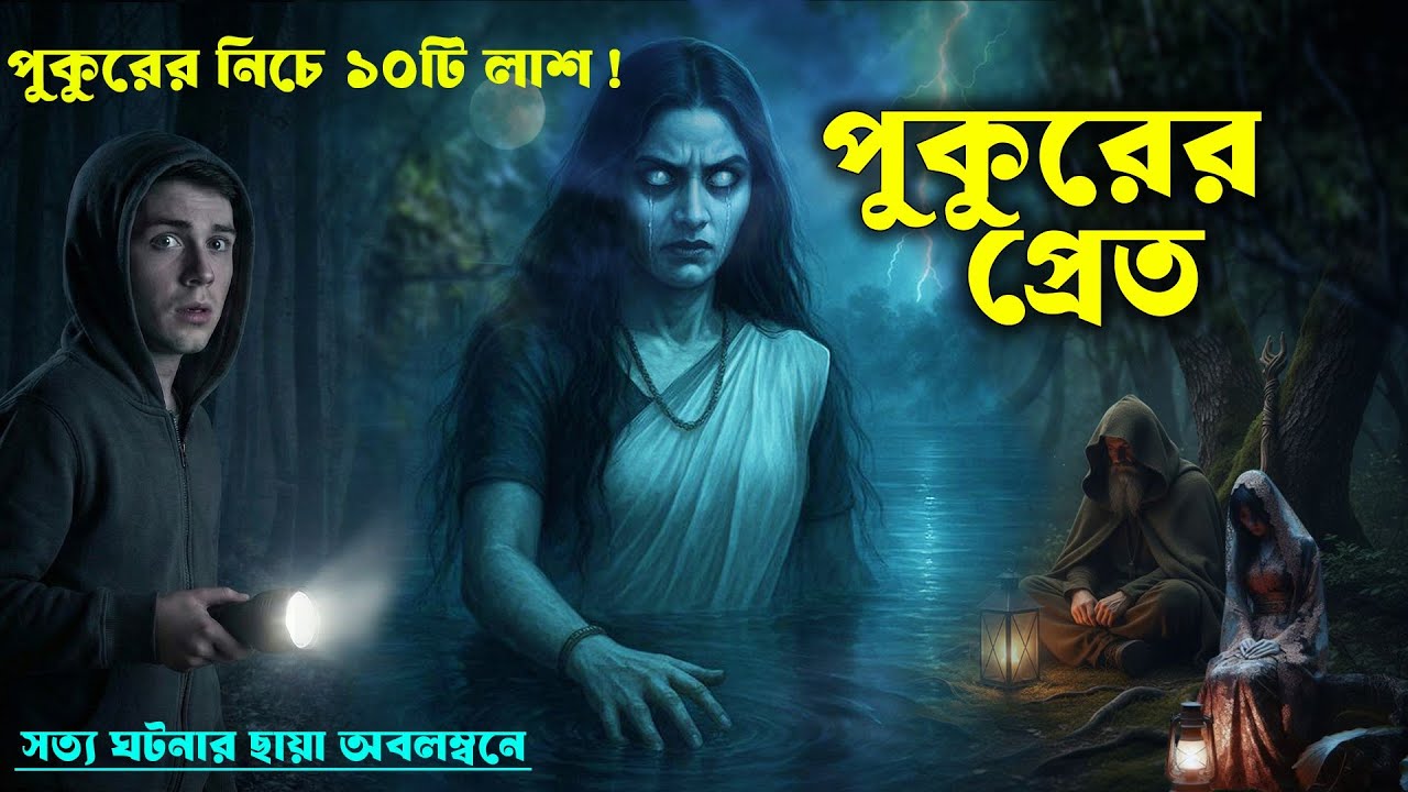 মাঝরাতে পুকুরে কিসের ছায়া? | পুকুরের প্রেত | গ্রামের তান্ত্রিক ও ভয়ের রাত | New Bengali Horror Story