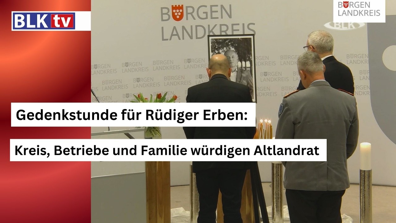 Gedenkstunde für Rüdiger Erben: Kreis, Betriebe und Familie würdigen Altlandrat