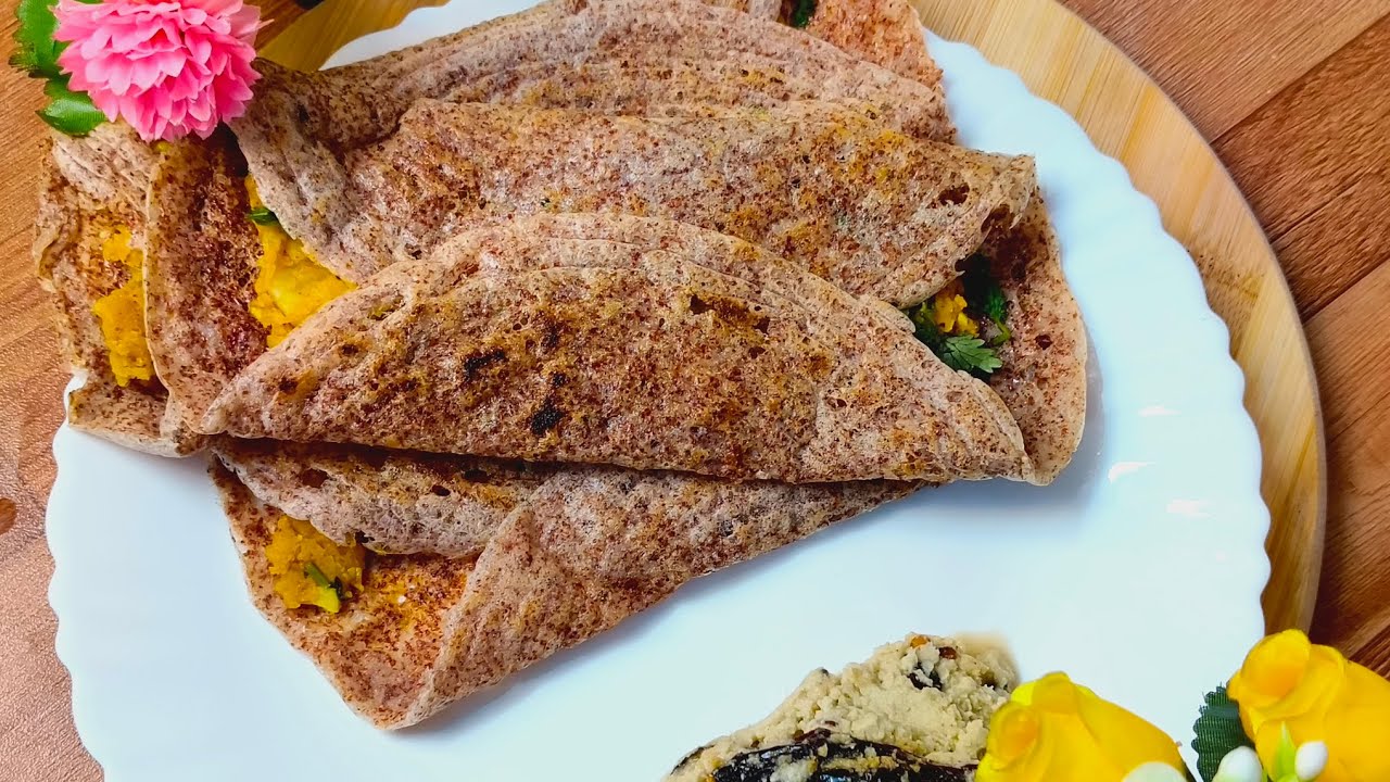 पहाड़ी मंडुआ/रागी /कोदा का स्वादिष्ट डोसा रेसिपी ।Multi Grain Healthy Breakfast Recipe l Ragi Dosa