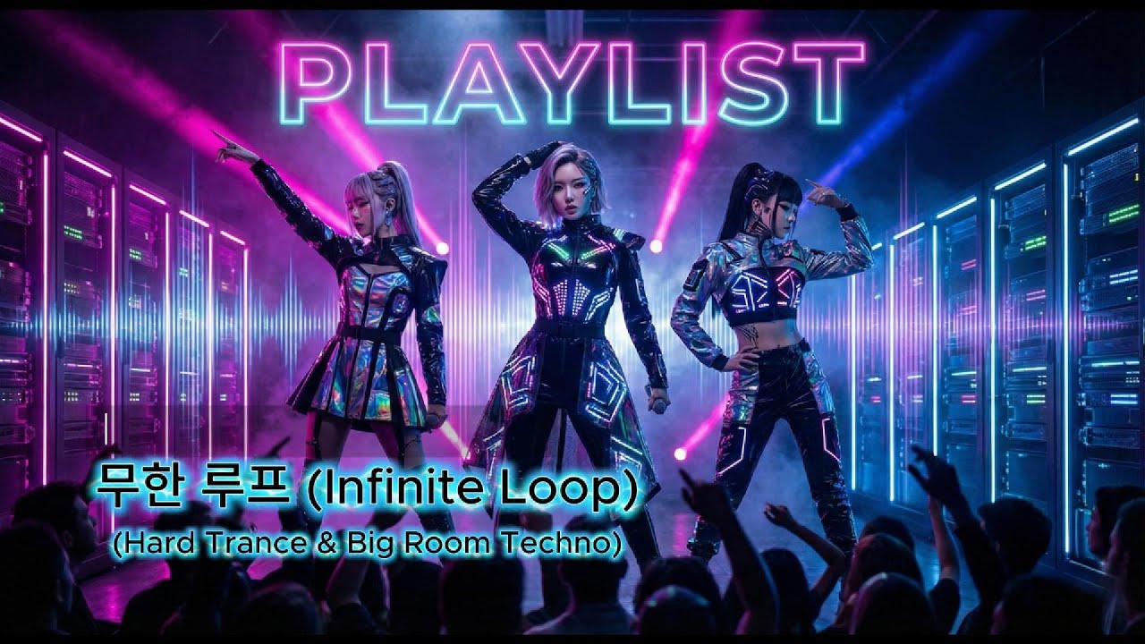 [PLAYLIST]무한 루프 (Infinite Loop) | 3인조 | 하드 트랜스 & 빅 룸 테크노 (Hard Trance & Big Room Techno)