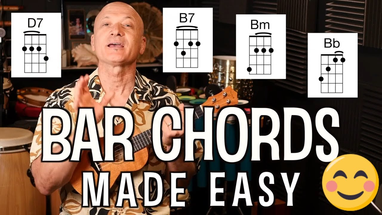 Ukulele Tutorial - Bar (Barre) Chords Made Easy