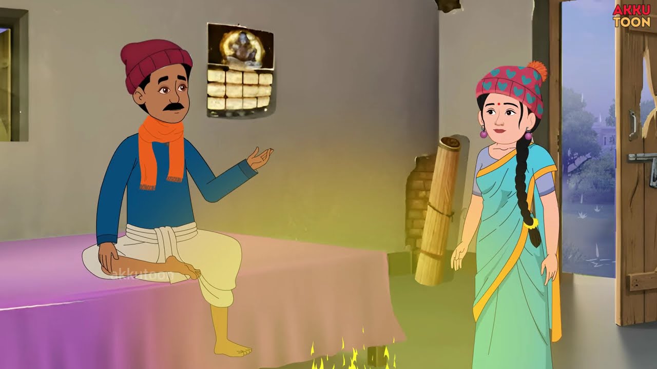 गरीब की ठंड | cartoon story । hindi story । Bedtime stories  @AkkuToonOfficial ​