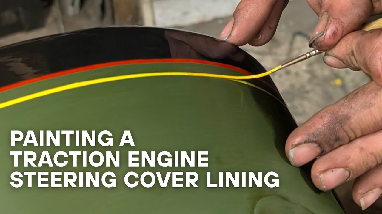 Painting a Traction Engine Steering Cover Lining