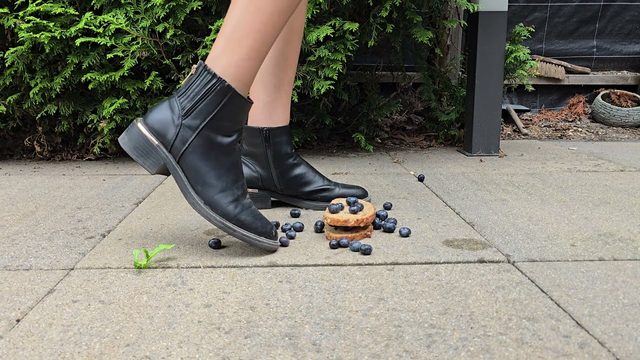 Crushing Bread and Blueberries with My Boots | Satisfying Squish Test