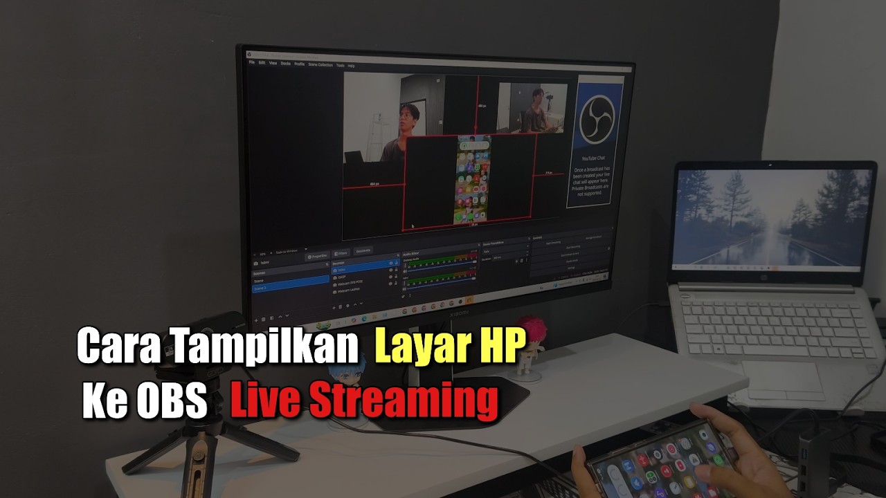 Cara Menampilkan Layar HP ke OBS Live Streaming Youtube Tiktok Screencast