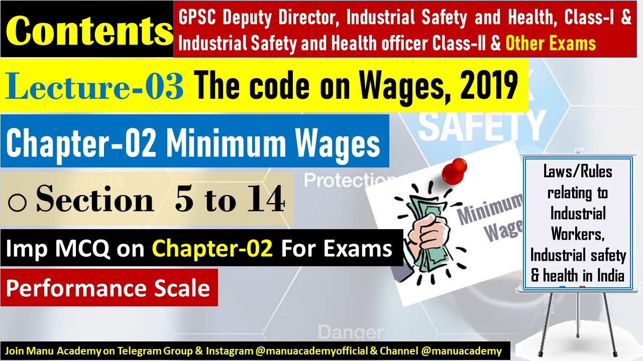 Lecture-03 I Chapter 02 Minimum Wages of The code on Wages 2019 I Imp MCQ on Minimum Wages #Wages