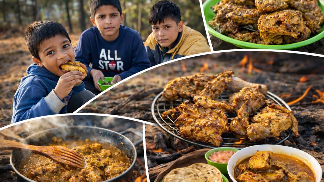 We Cooked Butter Chicken for Hungry Kids in the Jungle ❤️
