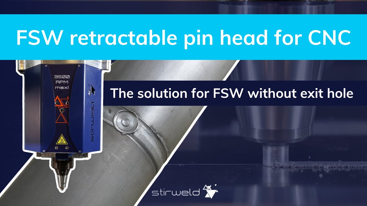 Retractable pin FSW head for CNC | Friction Stir Welding | Stirweld