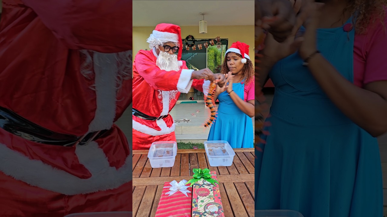 Kimbelly Ganhou do Papai Noel 😰😨😱🎅 #funny