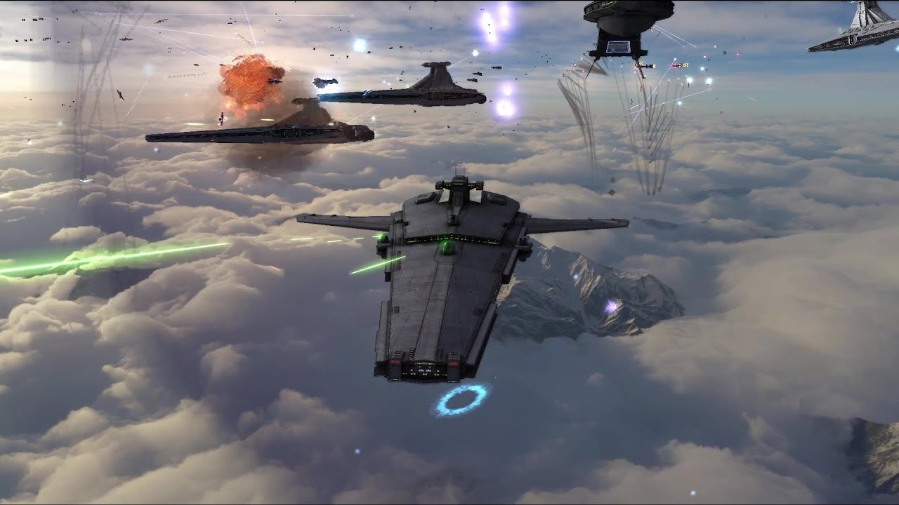 Epic Cinematic Space Battle - STAR WARS EMPIRE AT WAR REMAKE - NPC Wars 42