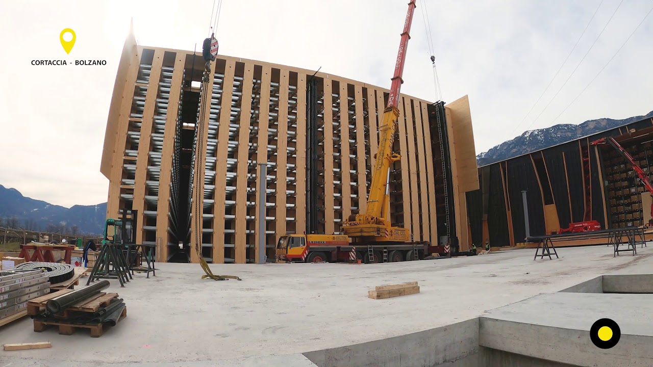 First automatic wooden warehouse in Italy: work in progress