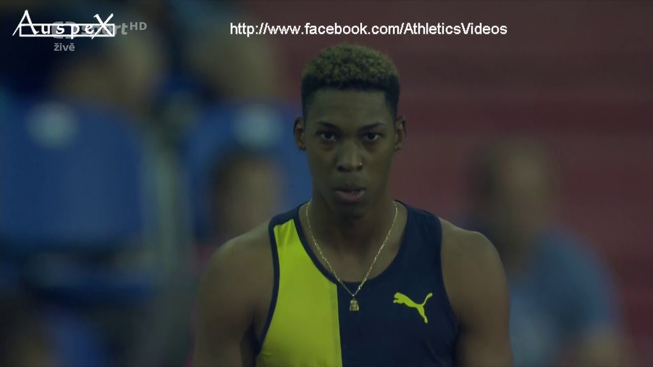J.M Echevarria 8.32m in 1.4m/s headwind (Ostrava 2019) + 8.50m foul
