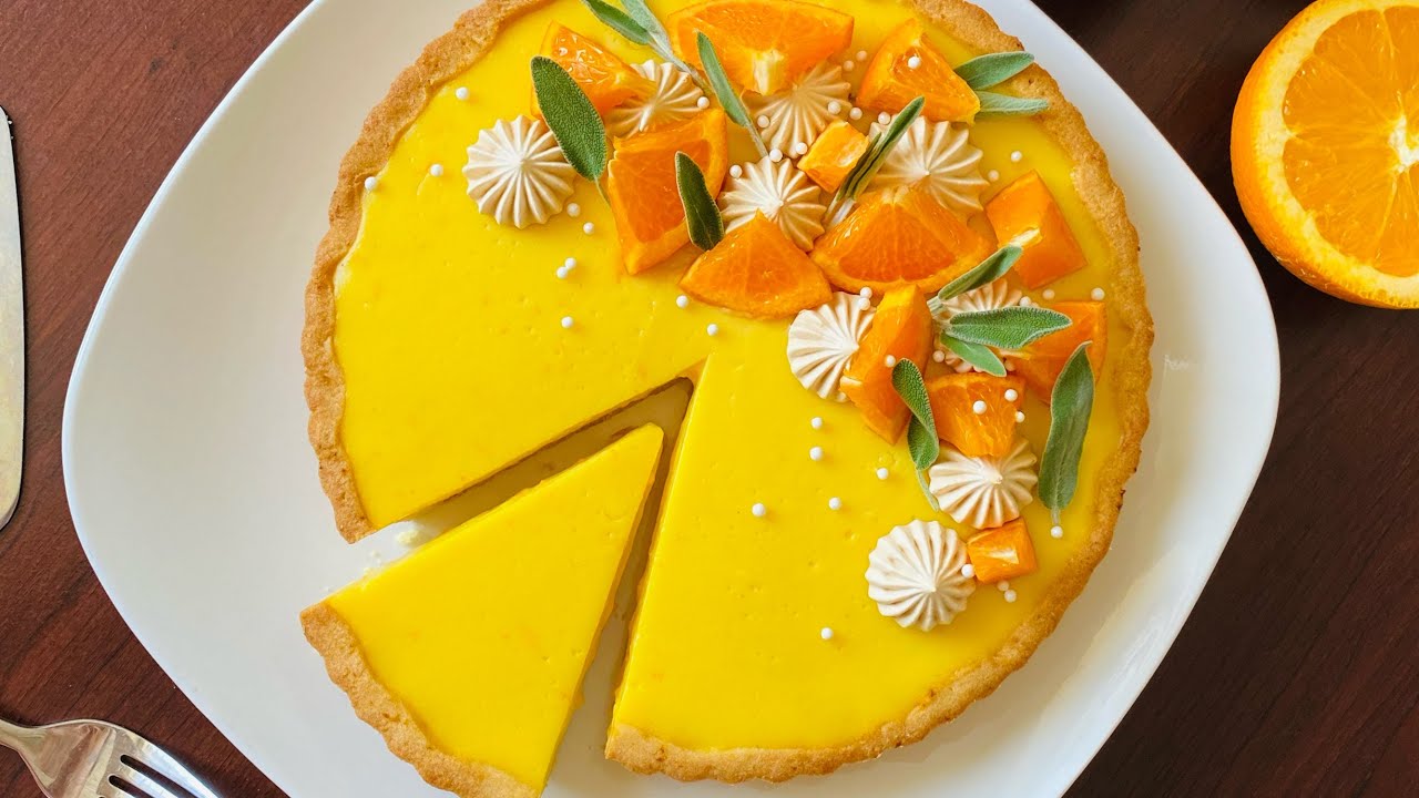 Orange tart recipe - تارت البرتقال المنعشة