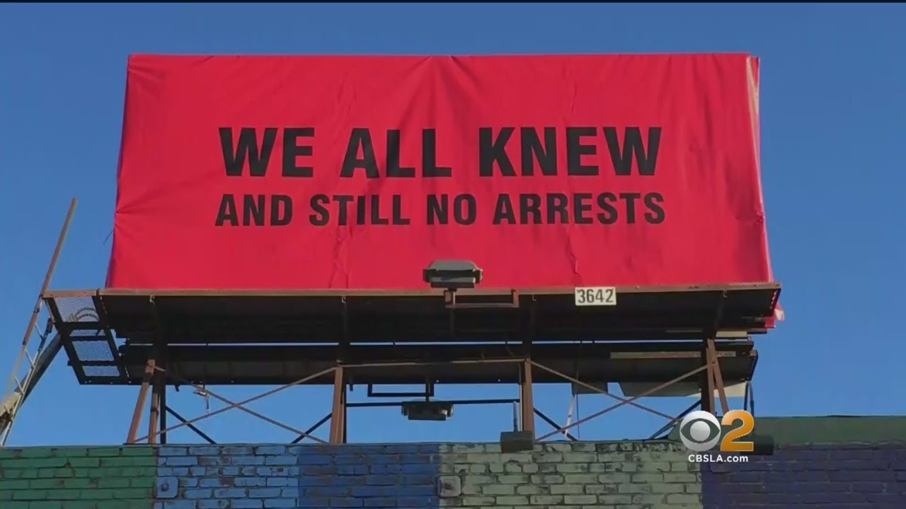 Far-Right Artist's 'Three Billboards' Homage In Hollywood Takes Aim At Oscars, #MeToo