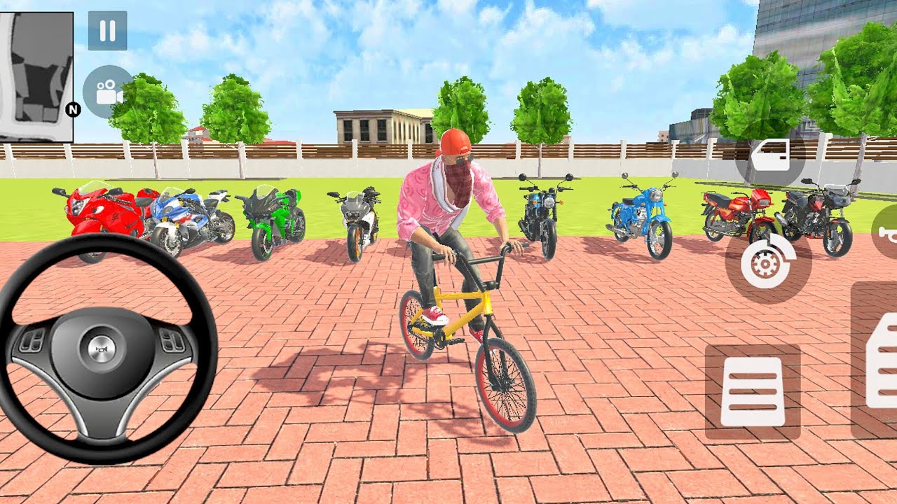 Franklin 🤑 Park all bikes in my garden 🏡 miku gamerz , mobile game new video #viral #games #gta5