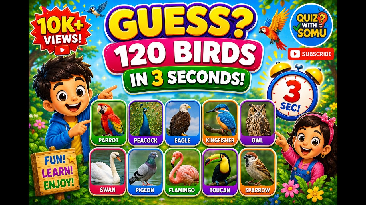 Only 1% Can Name All These Birds | Bird Quiz Game | @QuizWithSomu