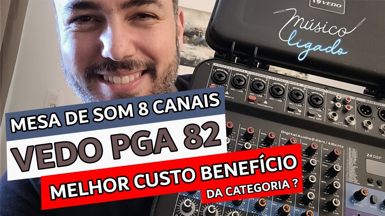 Mesa amplificada VEDO PGA 82 c/ 8 canais - Review e testes - Melhor custo benefício da categoria