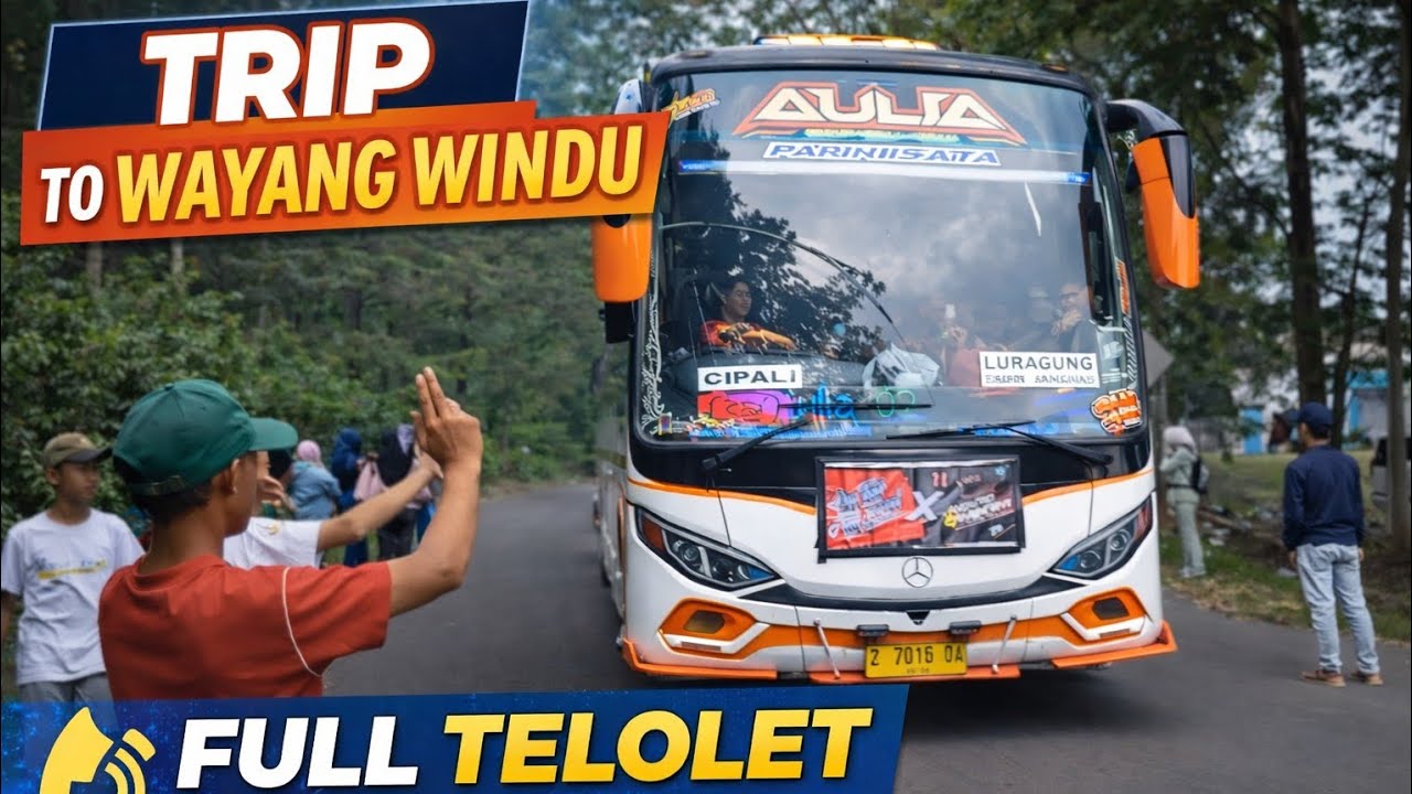 Luxury Tourism Bus Trip to Wayang Windu Pangalengan 🇮🇩 | Full Artist Bus & Epic Basuri Telolet