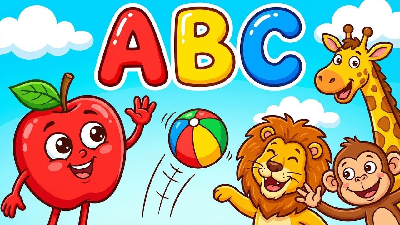 A for Apple 🍎 B for Ball ⚽ | ABC Alphabet Song for Kids | Cartoon Learning Video