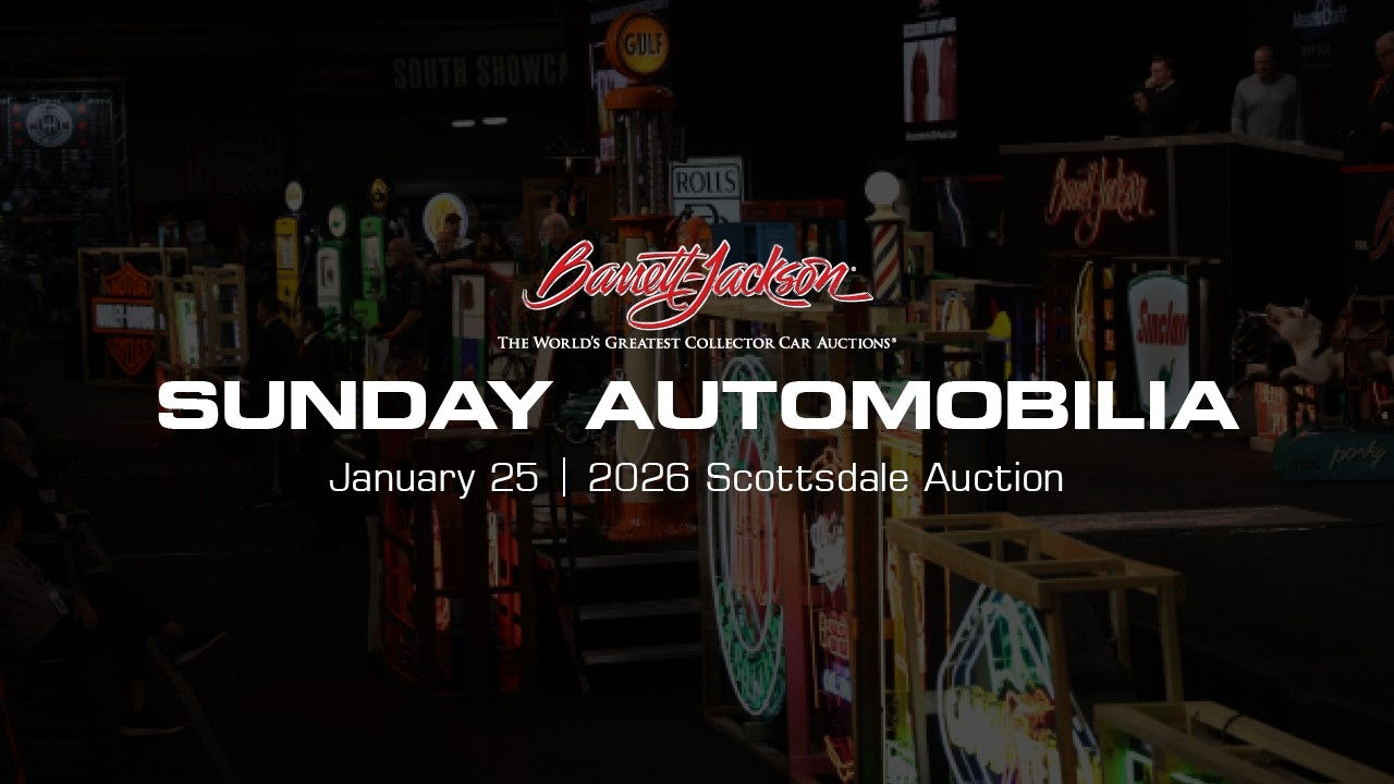 Barrett-Jackson Automobilia Livestream Replay - Sunday, Jan 25 - BARRETT-JACKSON SCOTTSDALE AUCTION