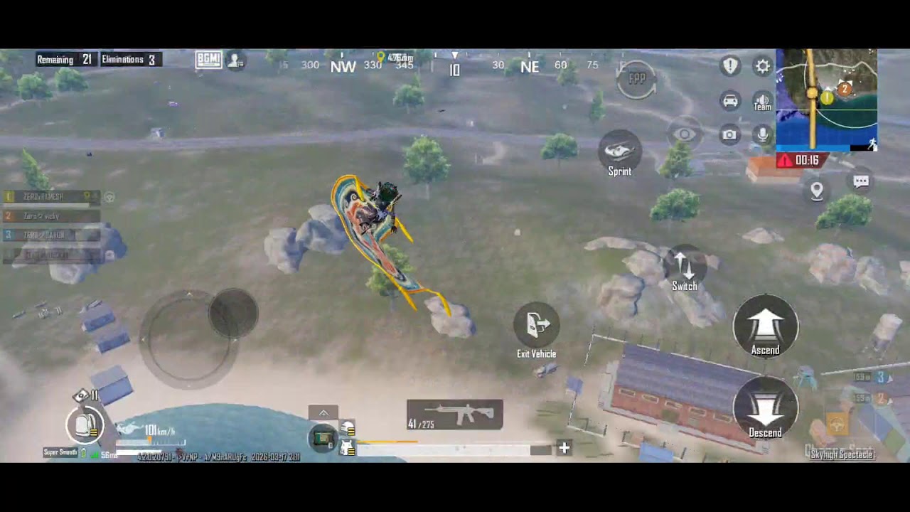 BGMI Rush Gameplay😈Let's Go for 500Subs❤️TEAM ZERO GAMING❤️