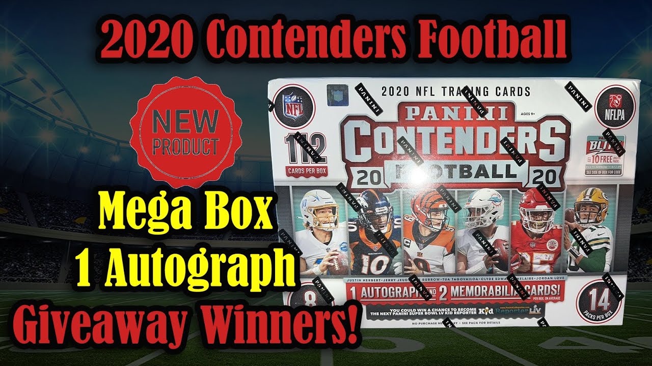 2020 Contenders Mega Box, 1 Autograph and 2 Memorabilia per box! Giveaway Winners Announced!
