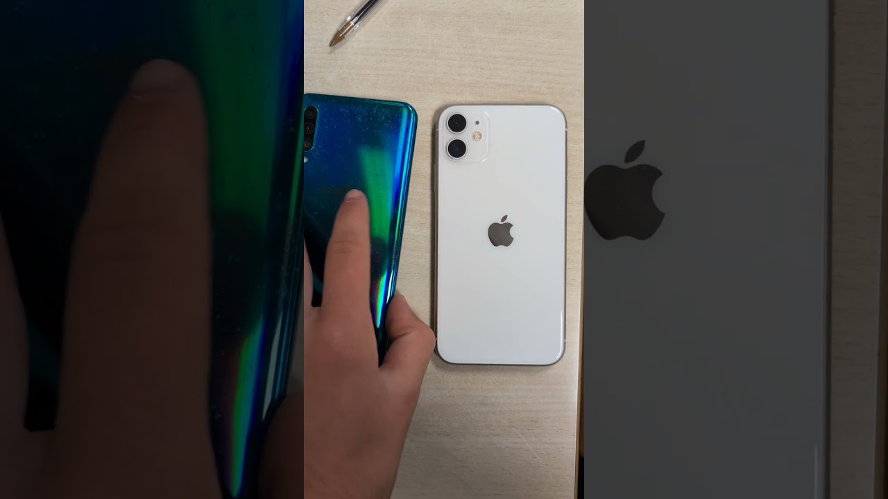 Galaxy A30s vs iPhone 11 design test #shorts #youtube #tech