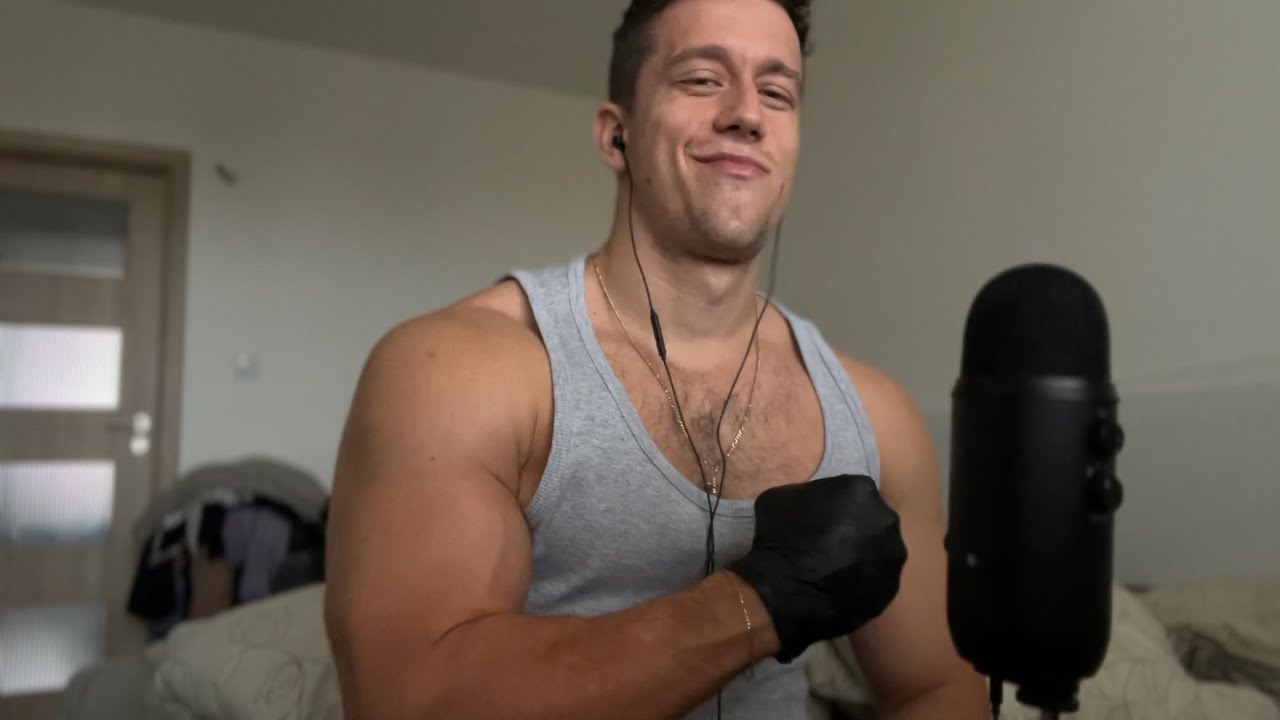 Relaxing Male Hand Sounds, Latex gloves, Hand cream ASMR