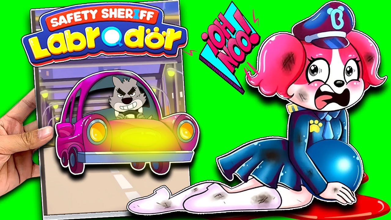 Oh No! Papillon, is hurted !!! | Make Quiet Book Sheriff Labrador ❤️DIY Paper