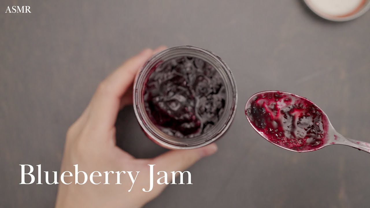 [ASMR] How to Make Homemade Blueberry Jam WITHOUT added Pectin || Robert Wu
