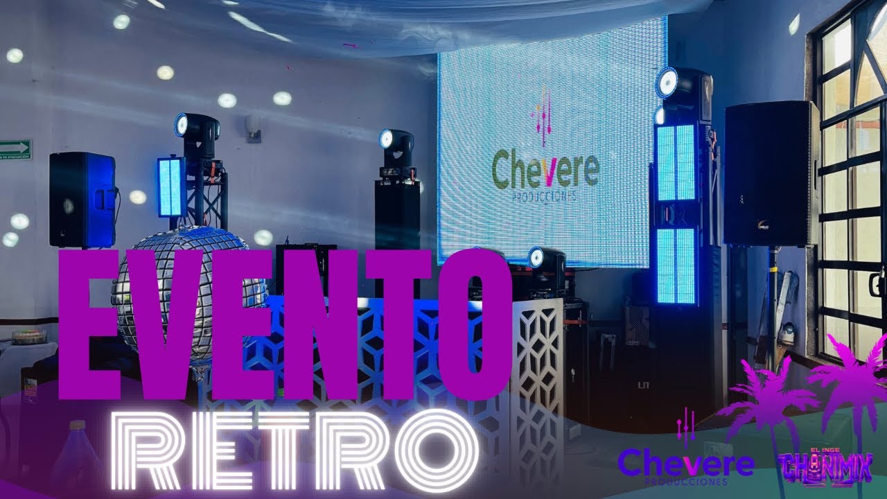 SALIÓ EVENTO RETRO | TUBOS LED | ESFERA DISCO | BEASTY 7R | LITE TEK | ILUMINACIÓN | MELO XM12B