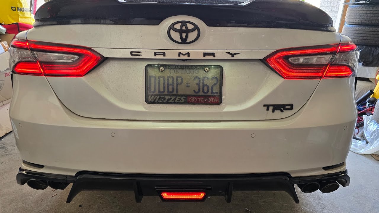 2020 Toyota Camry got a new TRD style diffuser installed with 3rd brake light. #Toyota #Camry #DIY