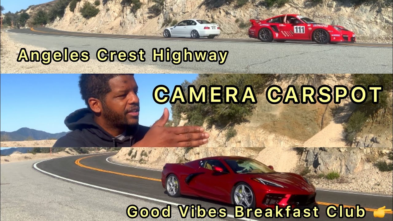 Cool Cars On Angeles Crest Highway - Good Vibes Breakfast Club Goers