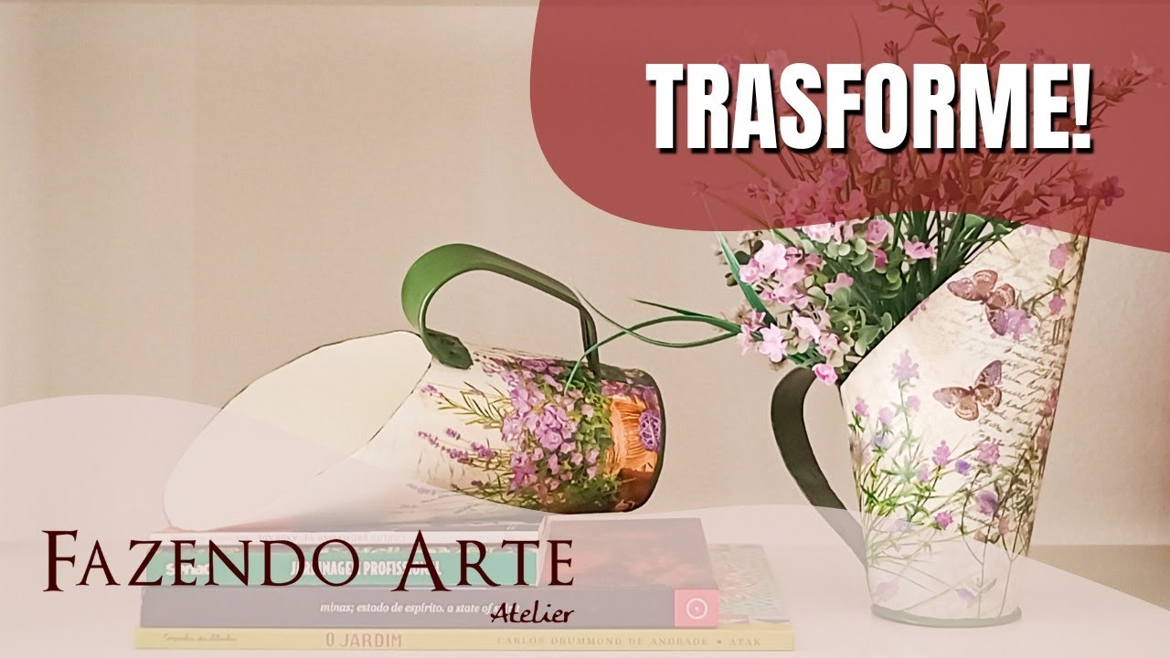 Concha de Cereais vira peça decorativa. DIY - Decoupage em Galvanizado! EP - 164
