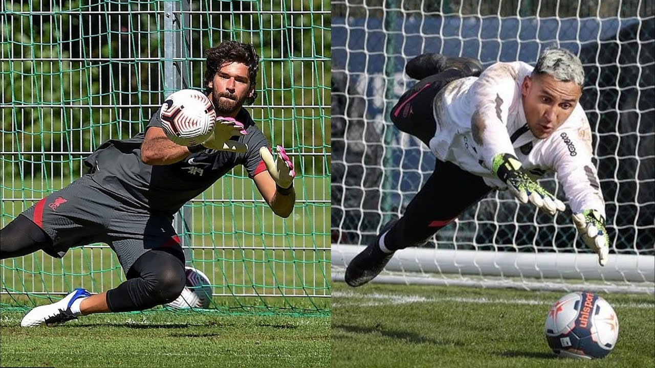 Treino de Alisson Becker vs Keylor Navas ll Reflexo , Físico & Agilidade
