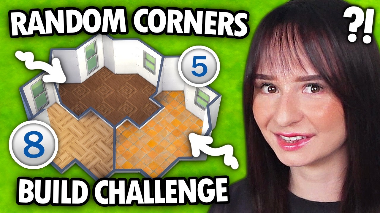 Every room is a random number of CORNERS build challenge in The Sims 4
