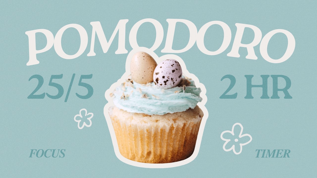 𝒓𝒐𝒃𝒊𝒏𝒔 𝒆𝒈𝒈 𝒄𝒖𝒑𝒄𝒂𝒌𝒆 🧁🥚 𝟸𝟻/𝟻 𝟺𝚂𝙴𝚃𝚂 𝟸𝙷𝚁 | pomodoro focus timer | cozy cafe music | study with me